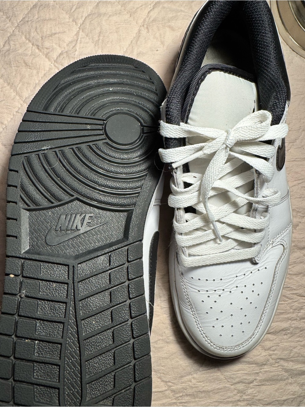 Jordan Black and White Low-Top Sneakers - Picture 5 of 6